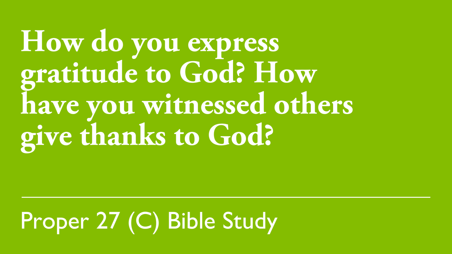 Proper 27 Bible Study: Proper 27 (C) – 2025 – The Episcopal Church