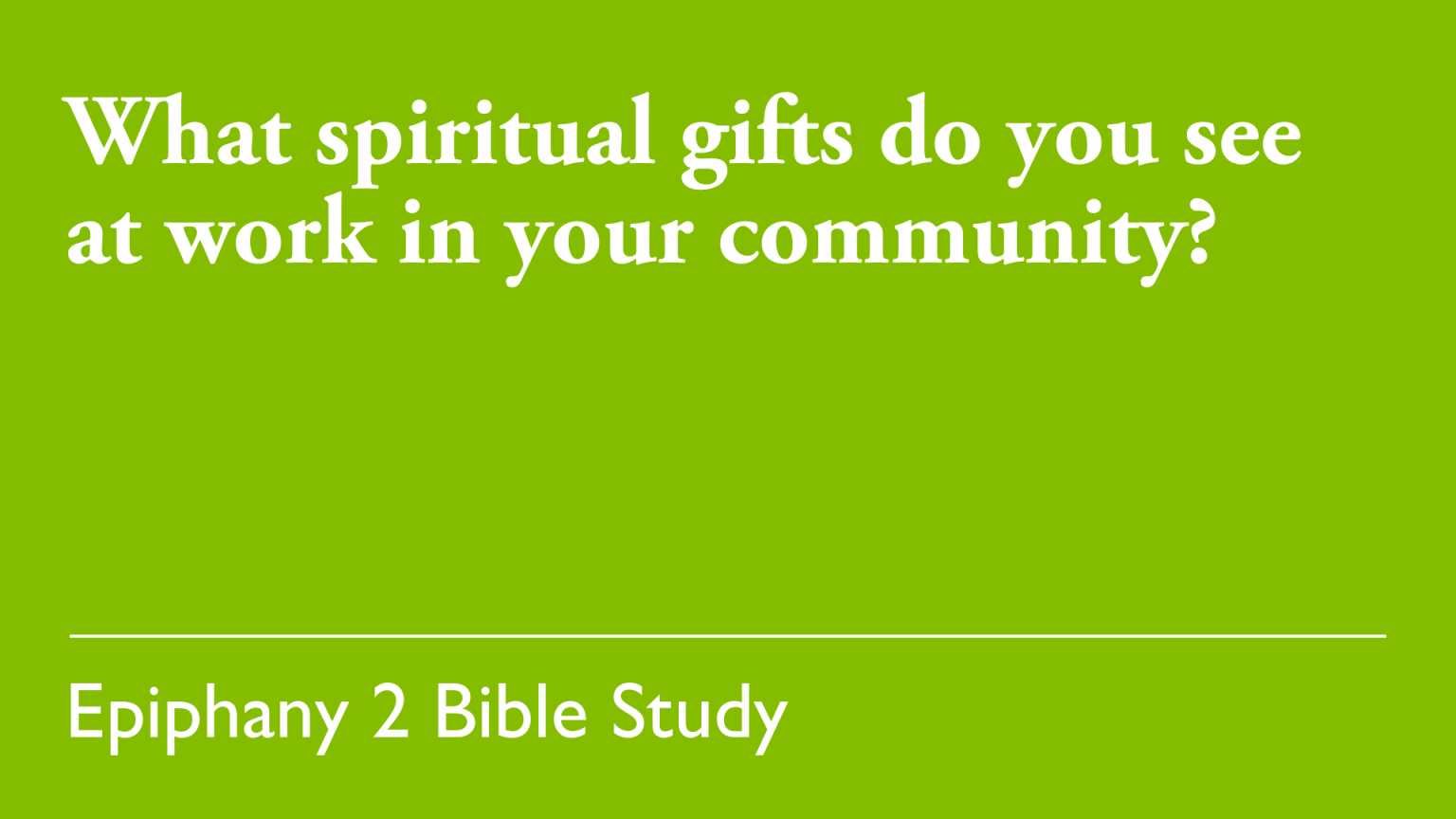 Bible Study: Epiphany 2 (A) – January 18, 2026 – The Episcopal Church