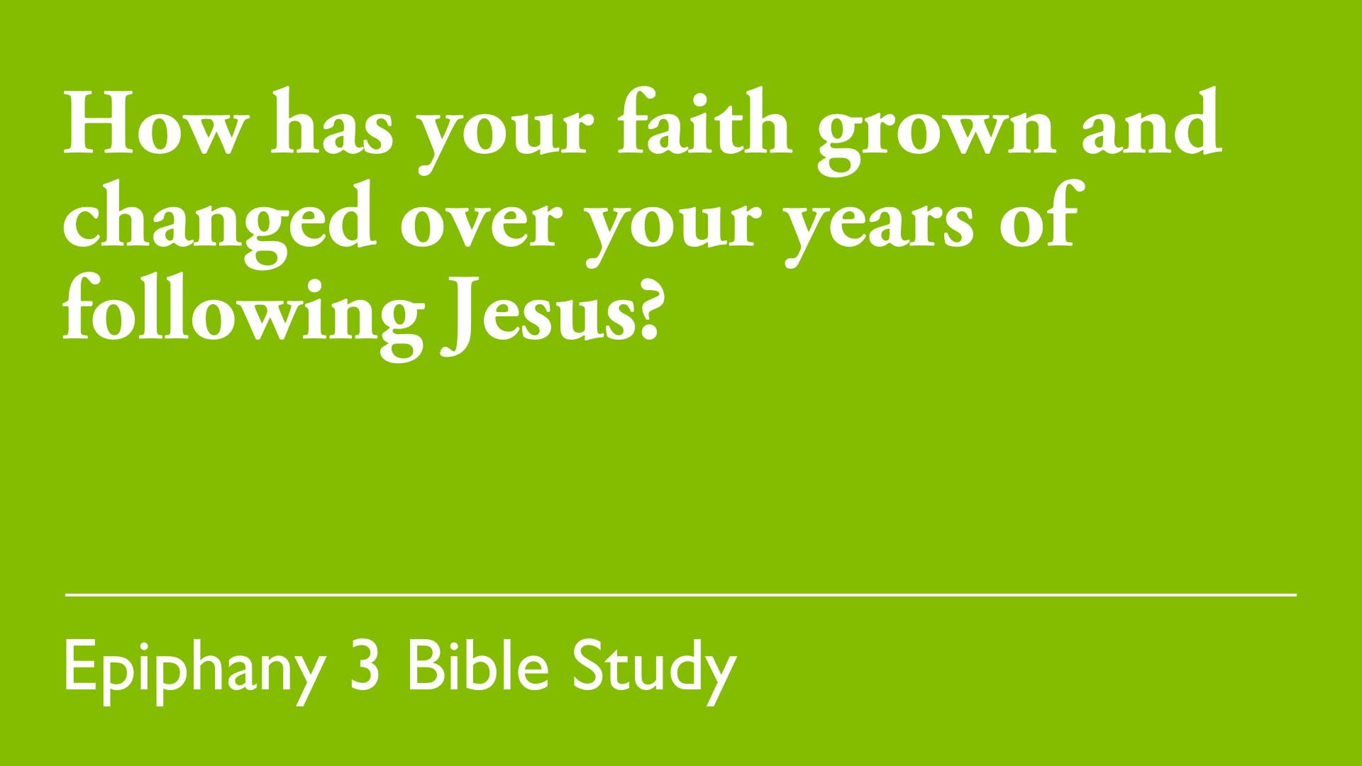 Bible Study: Epiphany 3 (A) – January 25, 2026 – The Episcopal Church