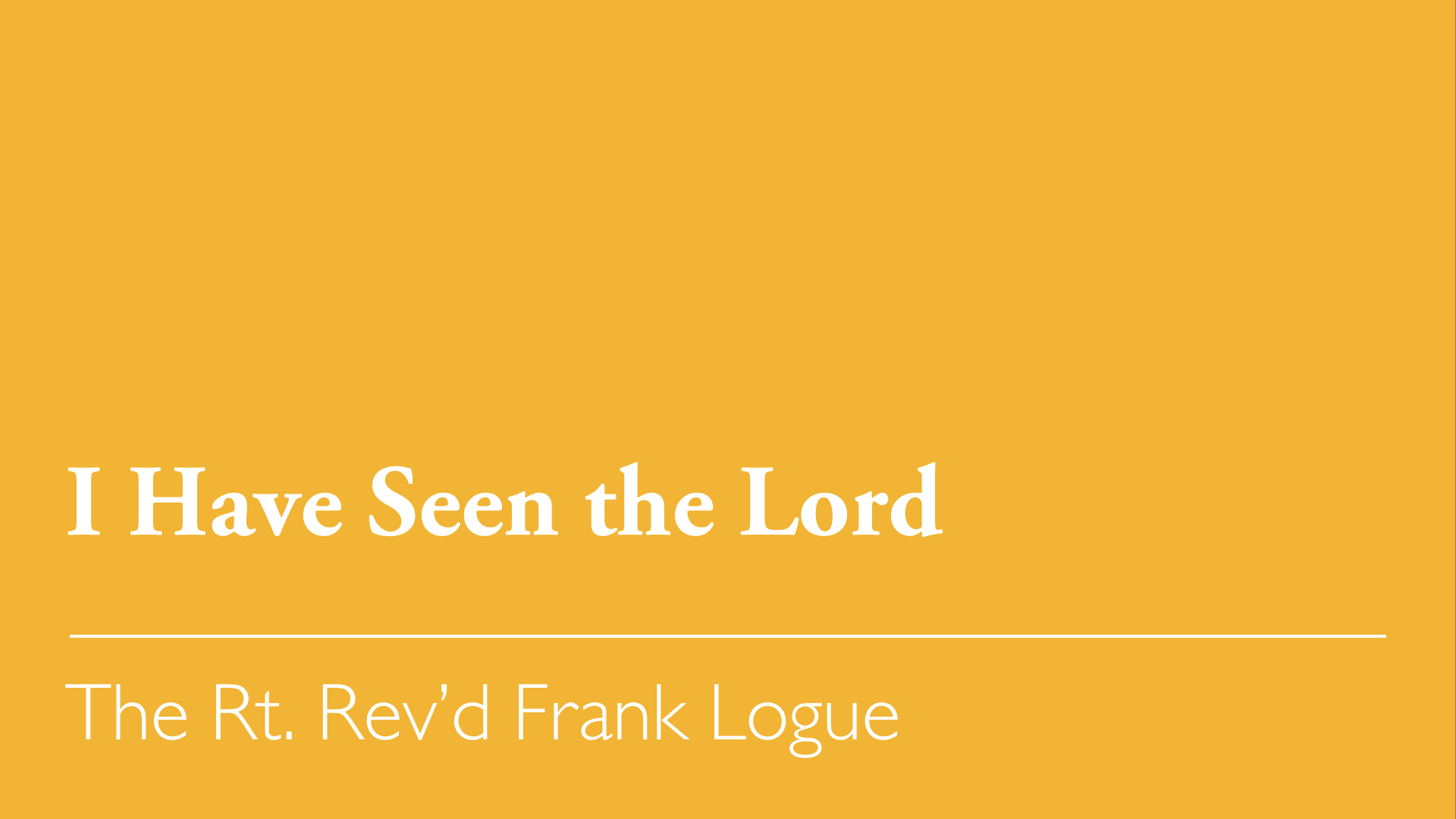 I Have Seen the Lord, Easter Day (A) – April 5, 2026 – The Episcopal Church