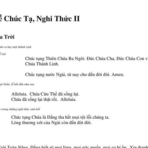 Vietnamese language liturgy / The Holy Eucharist: Rite 2