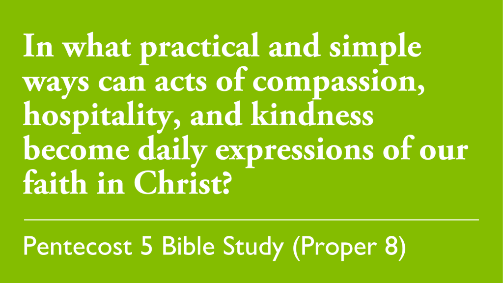 In what practical and simple ways can acts of compassion, hospitality, and kindness become daily expressions of our faith in Christ?
