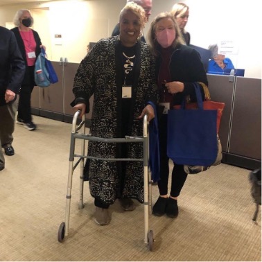 Parishioner Julie Bruns and the Rev. Rosa Crawford Alleyne of AME-Zion at Virginia Interfaith Center for Public Policy’s education/lobby day.