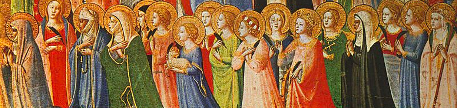 Who are these like stars appearing? An image of unnamed saints.