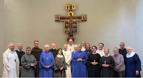 A picture showing men and women from the various religious orders within the Episcopal Church.