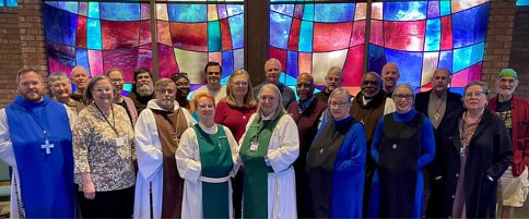 Another picture showing men and women in religious life.